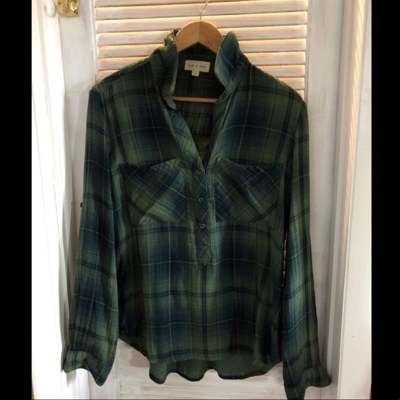 stone | Tops | Cloth Stone Plaid Shirt 